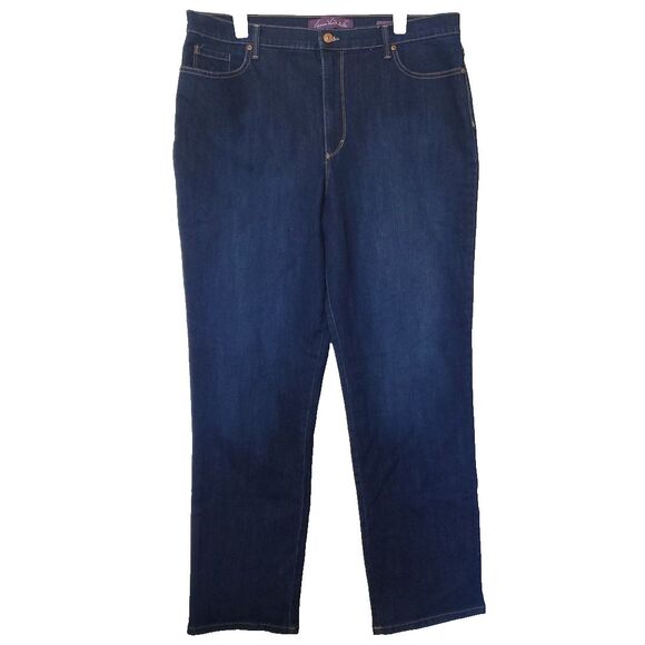 Gloria Vanderbilt Amanda Jeans Womens 18 Plus Stretch High Rise Straight 37 X 31 - Picture 1 of 16